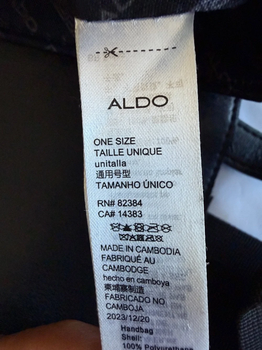ALDO Black Faux Leather Crossbody Bag
